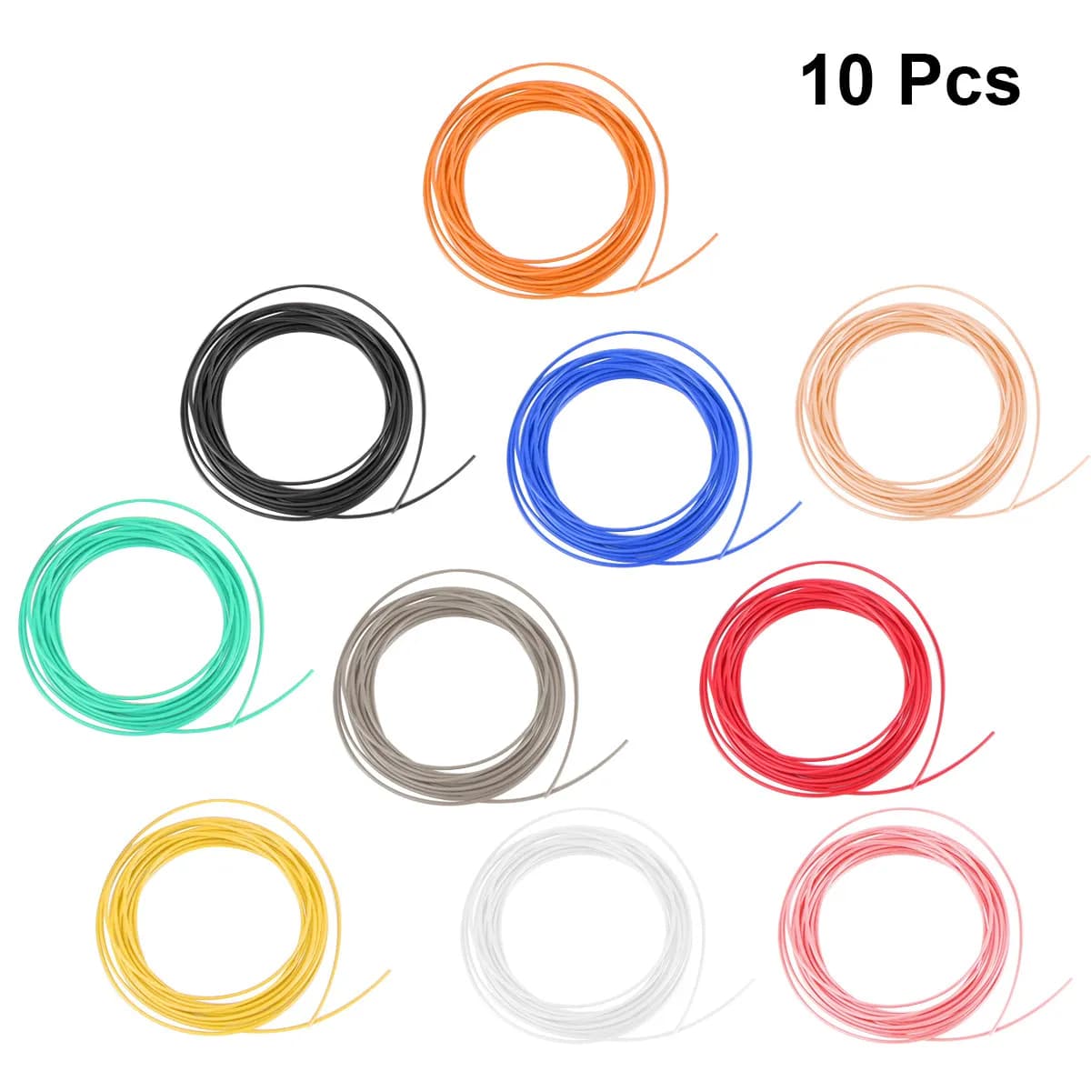 10Pcs 1.75mm Quality Pla Filament for 3D Printing High Toughness Low Density Temperature Resistant 3D Printing Materials Refill