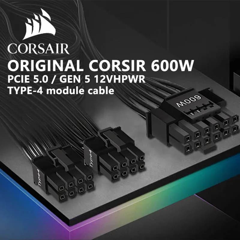 Originale Corsair TYPE-4 12VHPWR 8Pin A PCIE 5.0 GEN 5 12 + 4PIN 16Pin ATX3.0 Cavo di Alimentazione Modulare Per RTX40 GPU scheda Video