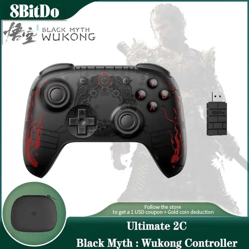 8BitDo e Black Myth: Wukong,Ultimate 2C Wireless 、Controller da gioco cablato per PC, Windows, Steam Deck, Raspberry Pi, Android
