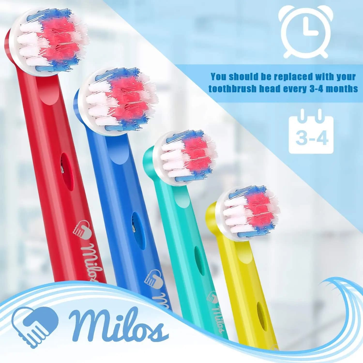 Testine di ricambio per spazzolino elettrico Oral B Sonic da 8 pezzi Fit Advance Power/Pro Health/Triumph/3D Excel/Vitality