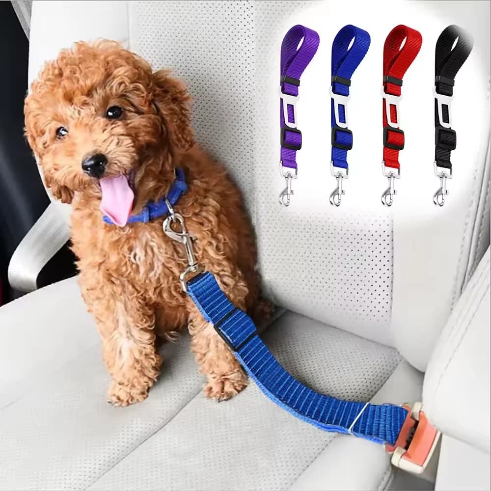Pet Dog Car Seat Belt, Double-sided Reflective Retractable Safety Rope, Universal Pet Travel Accessory