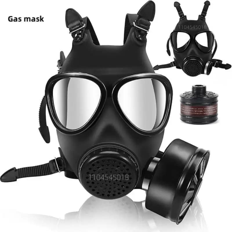 Maschera antigas tipo 87, respiratore montato sulla testa con radiazione antinquinamento nucleare chimico, maschera antigas a pieno facciale con filtro da 40 mm
