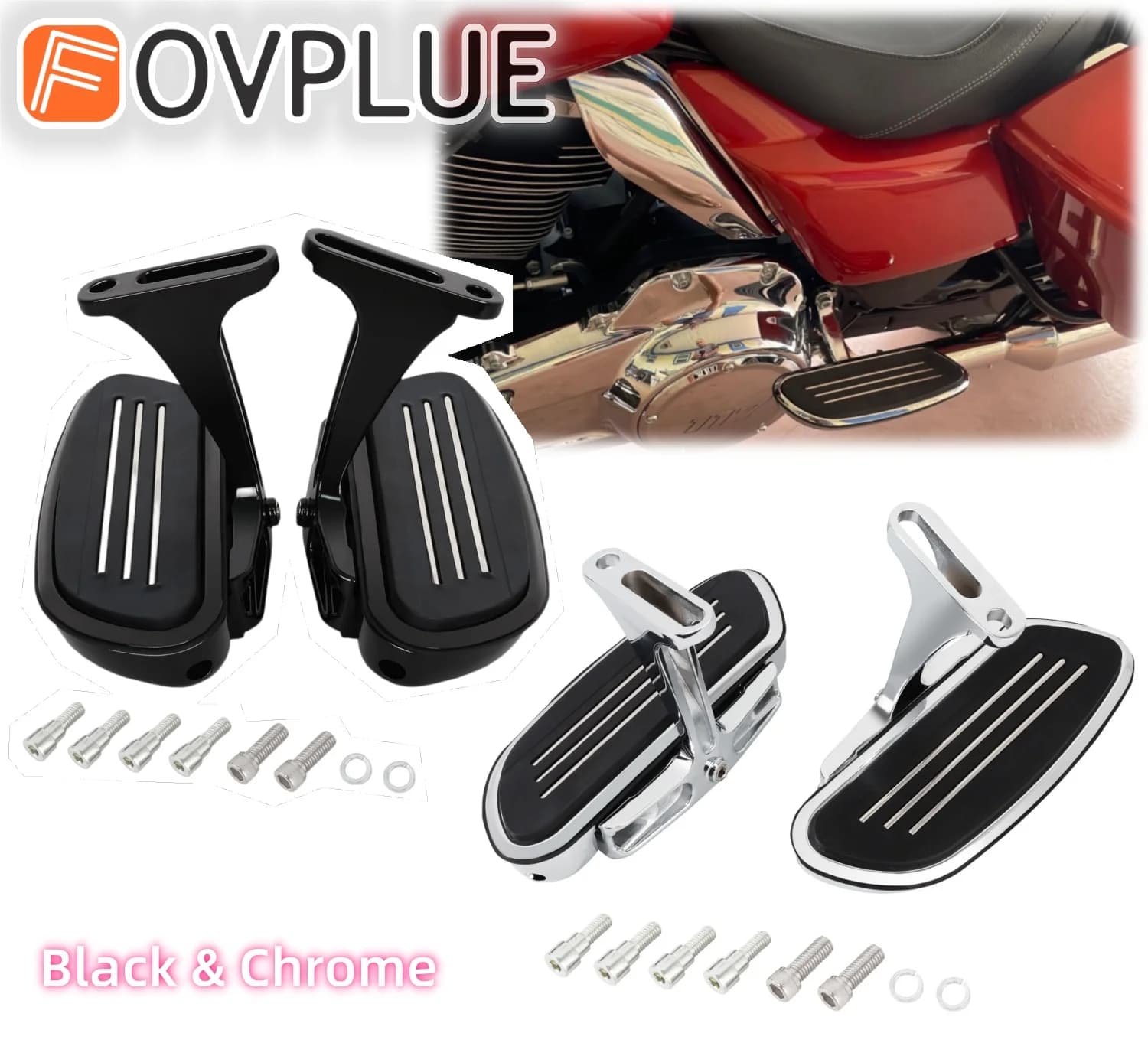 1993-2026 Pedali di Montaggio Pedana Moto Passeggero Poggiapiedi Per Harley Touring Road King CVO Street Glide FLHX Electra Glide