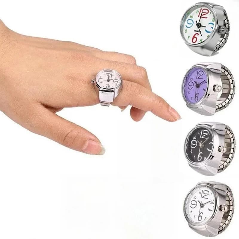 Men's and women's watch, creative, round, elastic, with quartz ring, fashionable torque watch for lovers