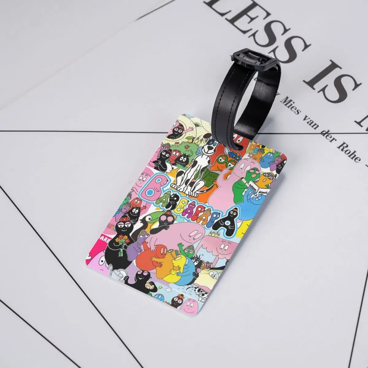 Etichette per Bagagli Cartoon di Barbapapa, Accessori per Valigie, Tag per Bagaglio da Viaggio, Porta Etichetta con Nome e Indirizzo