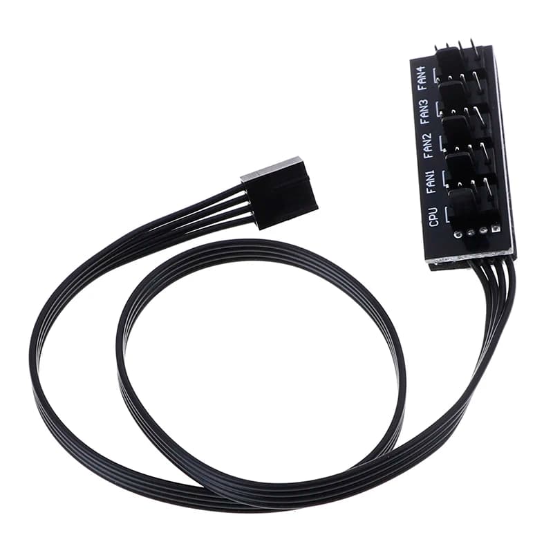 Nuovo nuovo adattatore Splitter Hub cavo di alimentazione 40cm da 1 a 5 4 pin TX4 PWM CPU Cooler/ Case/ Chasis ventola di raffreddamento