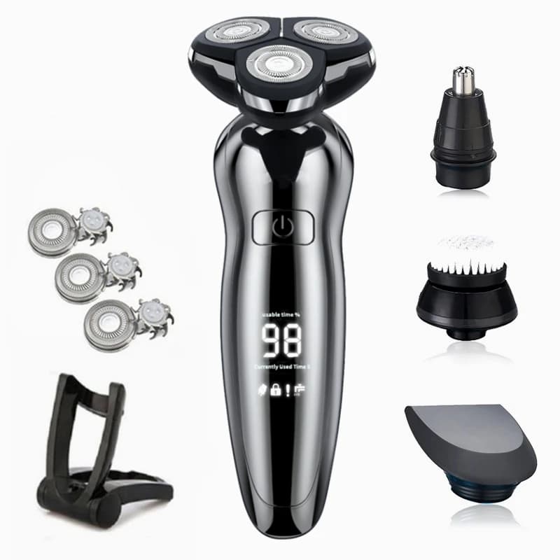 ZOZEN Electric Shaver, Hair Cutting Machine for Men, Regulabarba, 100% Waterproof Rotating Shaver