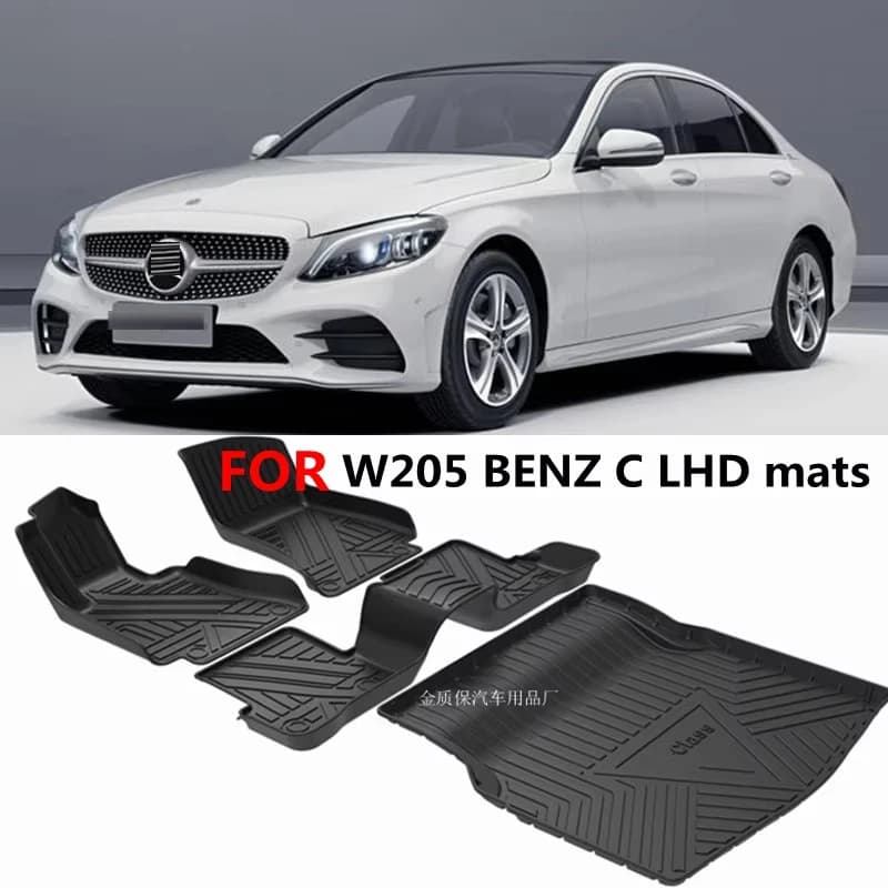 Utilizzare per BENZ classe C W205 tappeto per auto C205 W205 tappetino per auto per tutte le stagioni adatto per W205 C200 C43 C250 tappetino impermeabile per auto