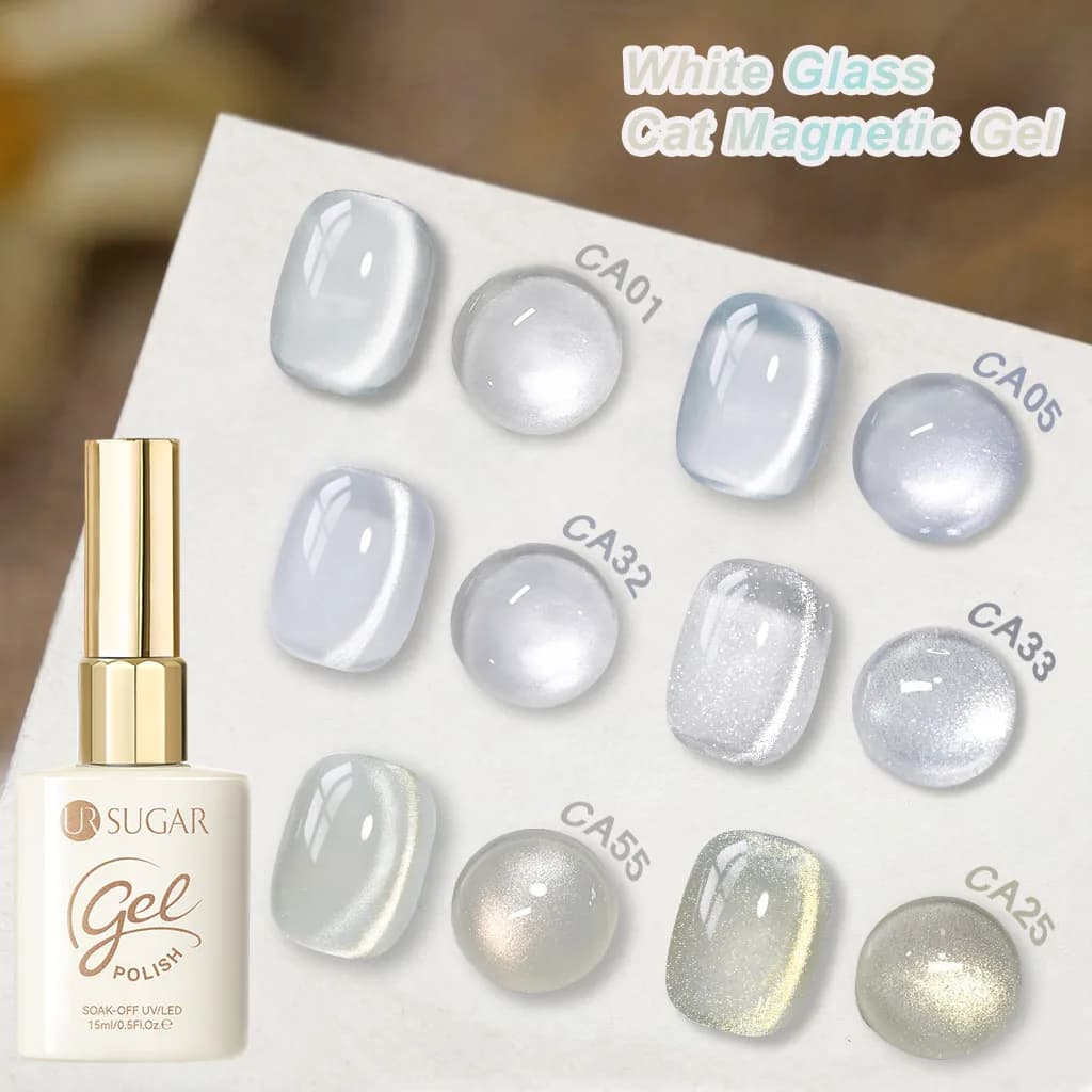 UR SUGAR 15ml Smalto Semipermanente Magnetico Gel Unghie Bianco Gatto Moon White Vernis Soak Off Gel Polish Per Manicure