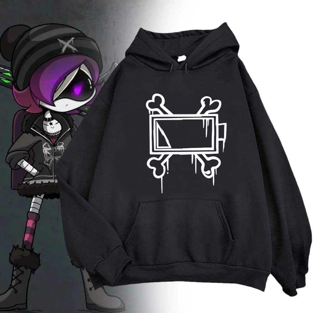 Game Murder Drones Uzi Doorman Cosplay Hoodie Costume Sweatshirt with ox print unisex Long sleeved hoodie casual Black Dresses