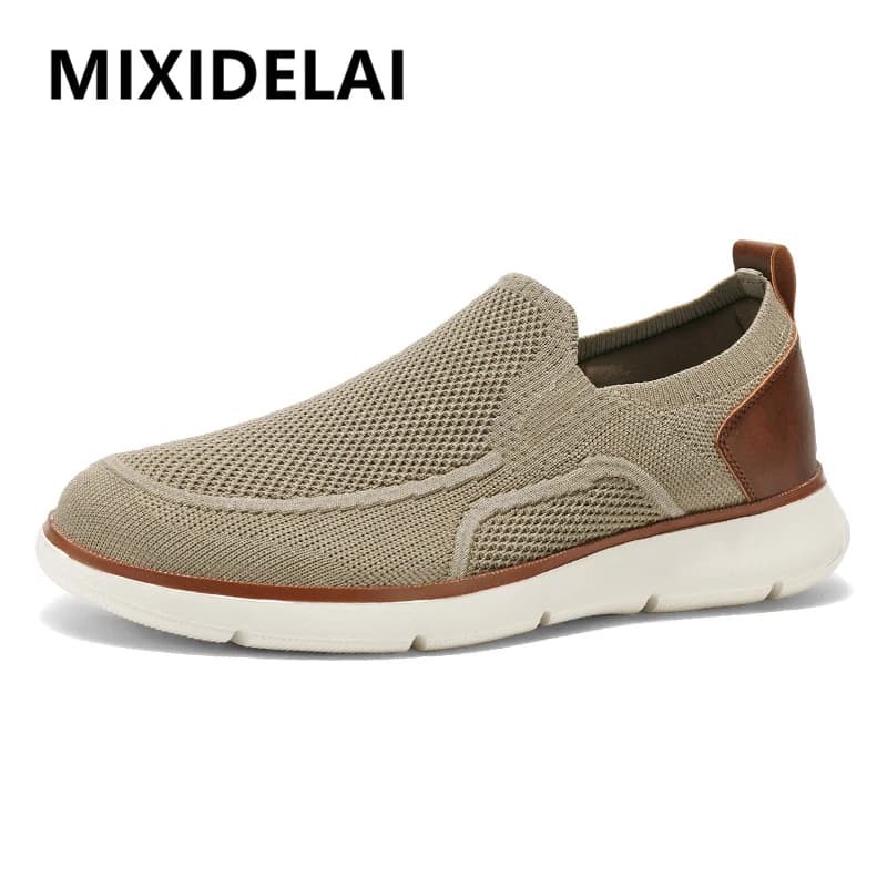 Nuove Scarpe da Barca in Rete da Uomo Primavera, Traspiranti, alla Moda, Casual, Morbide, da Guida, Leggere, Slip-On, Mocassini, Taglie Grandi 39-47