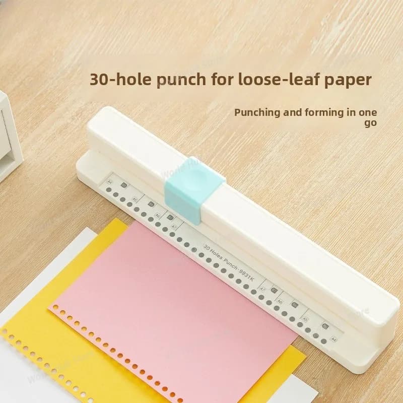 Punzonatrice a 30 fori Punzonatrice portatile a mano per A4 B5 A5 B6 A6 B7 A7 Raccoglitori di carta Planner Notebook
