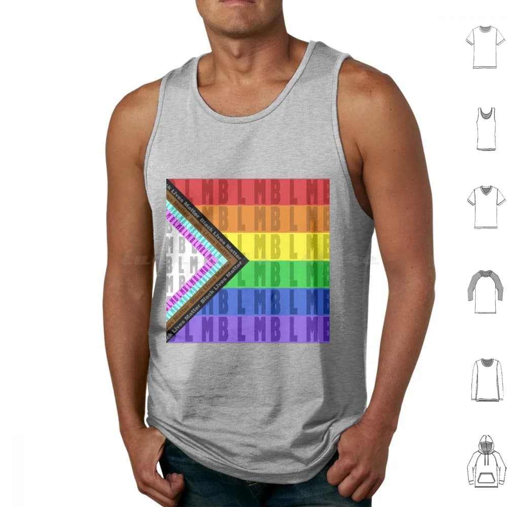 Black Lives Matter Pride Canotte Canotte senza maniche Blm Black Lives Matter Rainbow Queer Trans Pride Flag