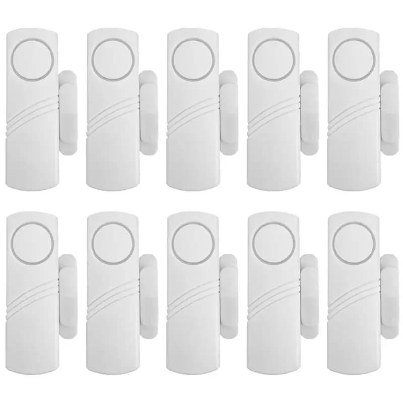Allarme Magnetico per Porte, Sensore di Apertura Porta, 10 Pezzi, Allarme Wireless per Porte e Finestre - B12B