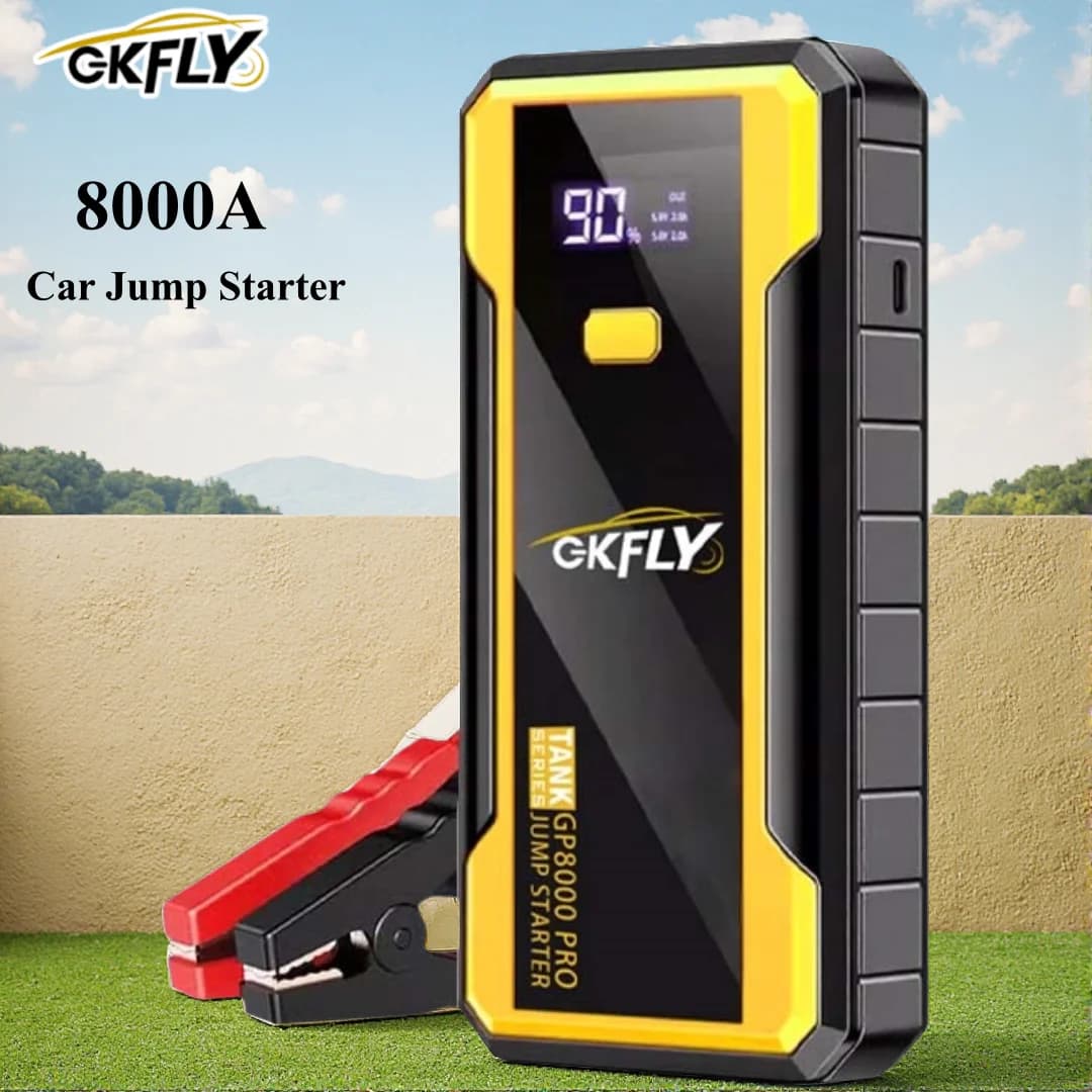 Avviatore d'Emergenza per Auto ad Alta Potenza 8000A, Dispositivo di Avviamento d'Emergenza, Booster per Batteria Auto, Power Bank 24000mAh per Benzina e Diesel