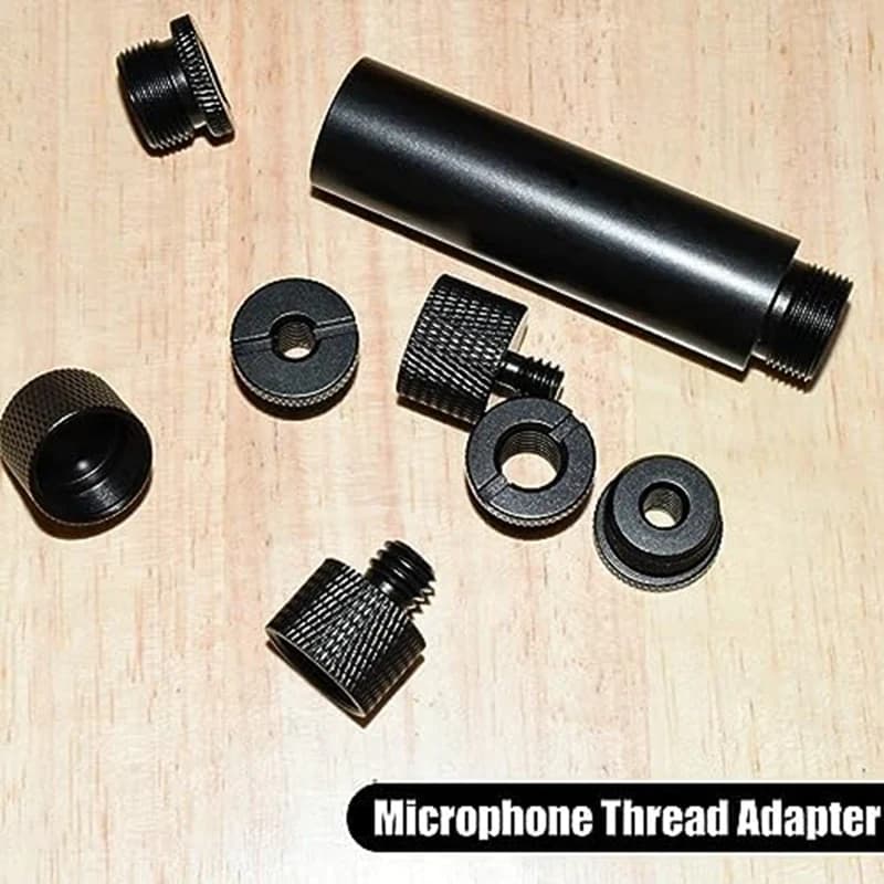 Y49A-8 pieces Microphone Adapter Adapter 3/8 to 5/8 Black for Microphone Support for Screw Monitor for Camera