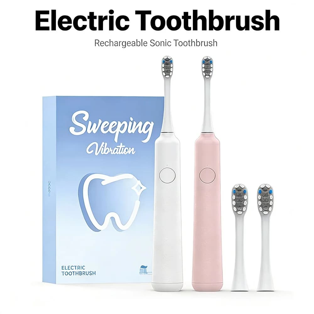 Sonic Electric Toothbrush DOCOLAB with 3 Vibration Mode, Rechargeable, Waterproof, for Tooth Whitening and Cleaning, Personal Care Device