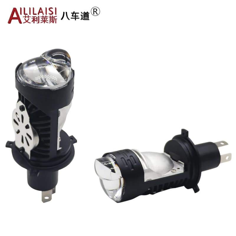 Nuovo Faro Bi-LED H4 OEM con Doppia Lente 6500K, Proiettore Wireless Auto Hi/Lo, Plug & Play con Ventola di Raffreddamento, Compatibile H7 H11 9006 Mini