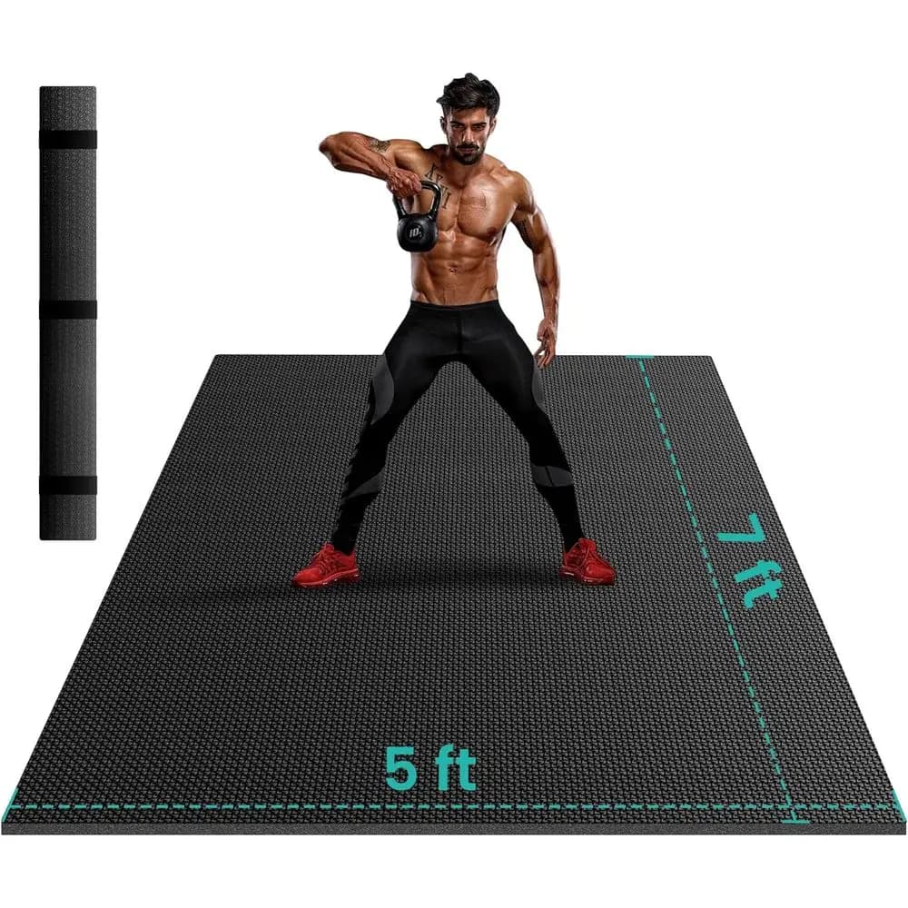Tappetini per Allenamento Extra Spessi 7x5, 8x6, 10x6 - Pavimentazione Antiscivolo Ultra Resistente per Palestra Domestica, Yoga, Cardio, MMA e Altro