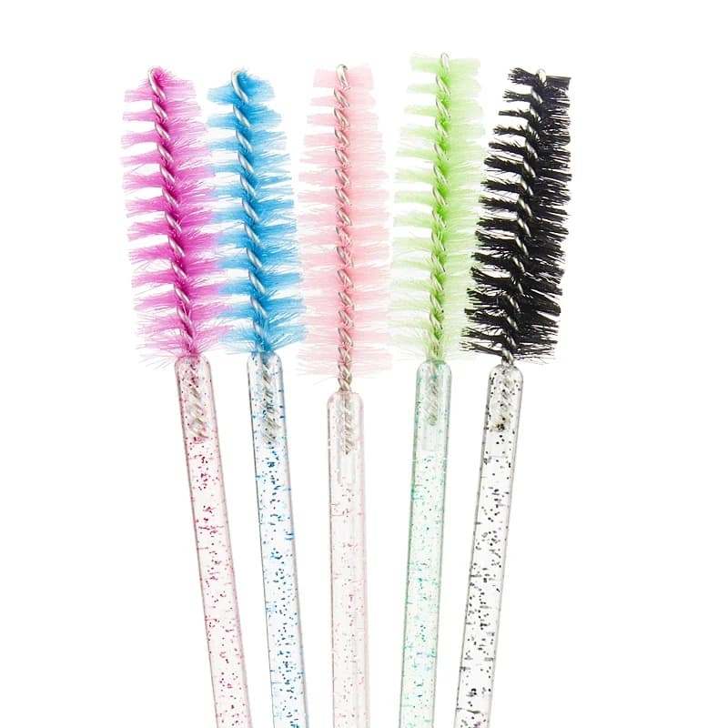 100 pcs Barile Crystal Manic Eyebrow Brushes Mascara Bacchetta Extension Eye Eyebrow Brushes and Dropping Cosmetic Tools Eyelashes