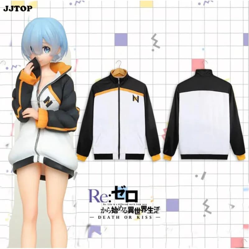 Re: Vita in un mondo diverso da Zero Subaru Natsuki REM RAM Costume cosplay Tuta sportiva