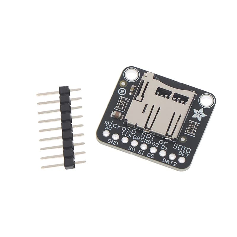 Modulo Breakout per Scheda Micro SD Adafruit 4682 - Scheda di Espansione Memoria Flash SPI/SDIO 3V per Progetti Elettronici Fai-da-Te