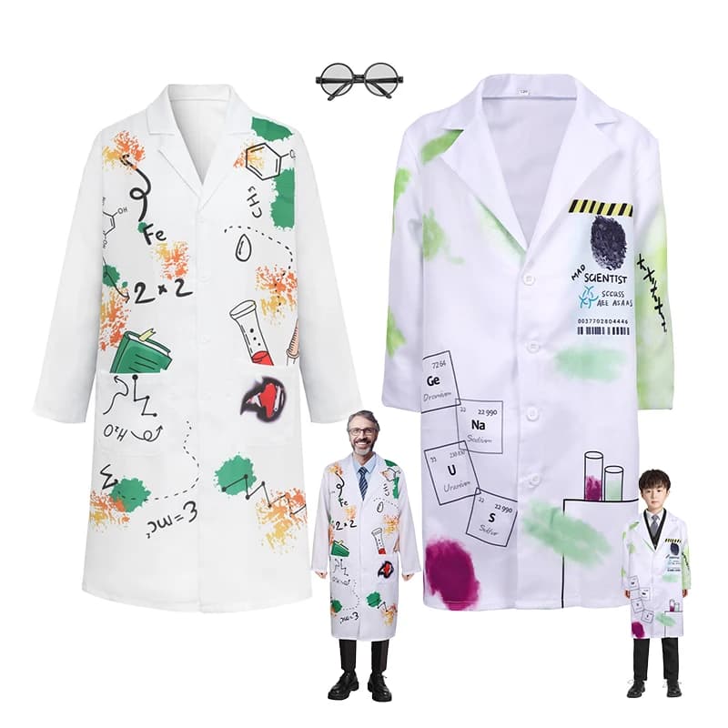 Pazzo Scienziato Cosplay Halloween Scienza Mostro Gioco Professionale Costume di Halloween Costume da Spettacolo per Adulti
