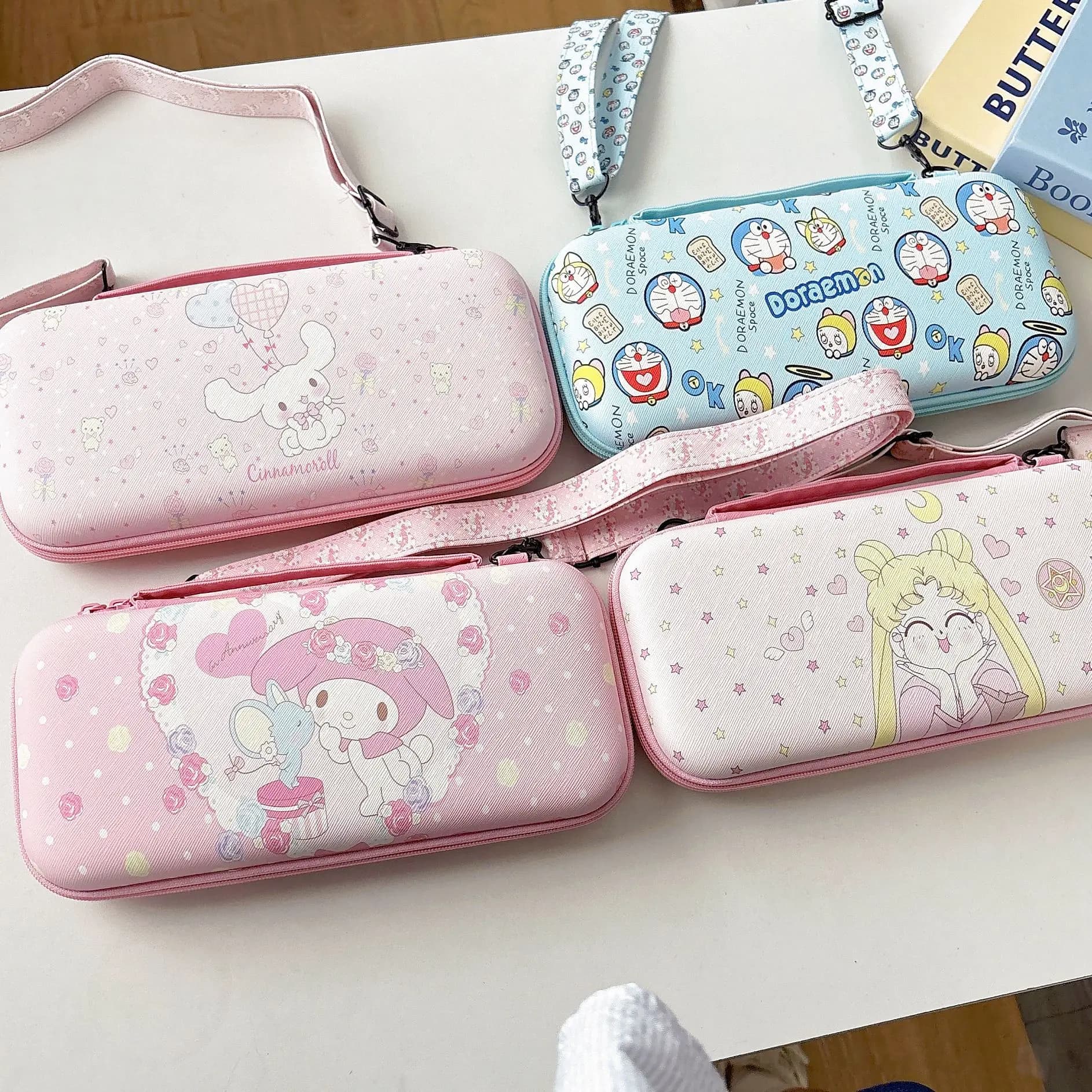Borsa portaoggetti Switch2 in pelle cartoon, borsa per console di gioco Nintendo NS2, scatola portaoggetti con cordino a tracolla Switch2