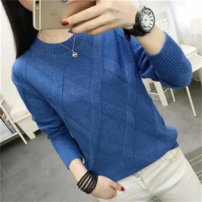 Nuova Primavera Autunno Maglione da Donna Twist Pullover Allentato O-Collo Pigro Che Basa Maglioni Spessi Usura Esterna Pull Femme Maglioni