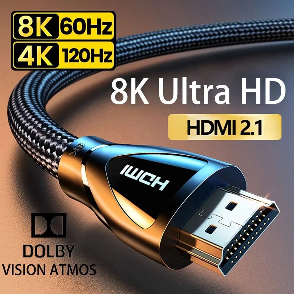 HDMI Ultra High Speed 8K/60Hz 4K/120Hz compatible cable for Xiaomi Mi XBox PS5 HDR10 + Dolby Vision 48gbps compatible with HDMI 8K