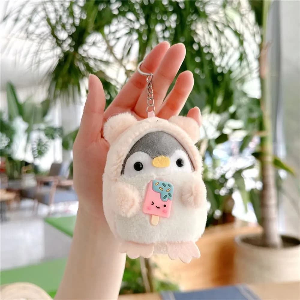 Creativo cartone animato pinguino bambola portachiavi bambola di peluche carino peluche portachiavi giocattolo borsa da scuola portachiavi uomo donna
