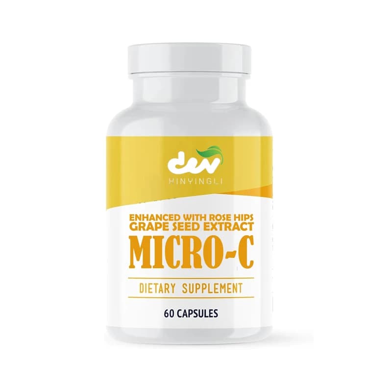 Capsule di vitamina C - 500 mg per capsula, supporta la salute immunitaria, favorisce la produzione di collagene, supporta la salute delle ossa, senza glutine
