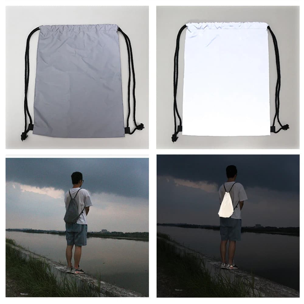 Adjustable High Visibility Reflective Bicycle Bag Pannier Cycling Hydration Bike Backpack Running Hiking Shoulder Bag
