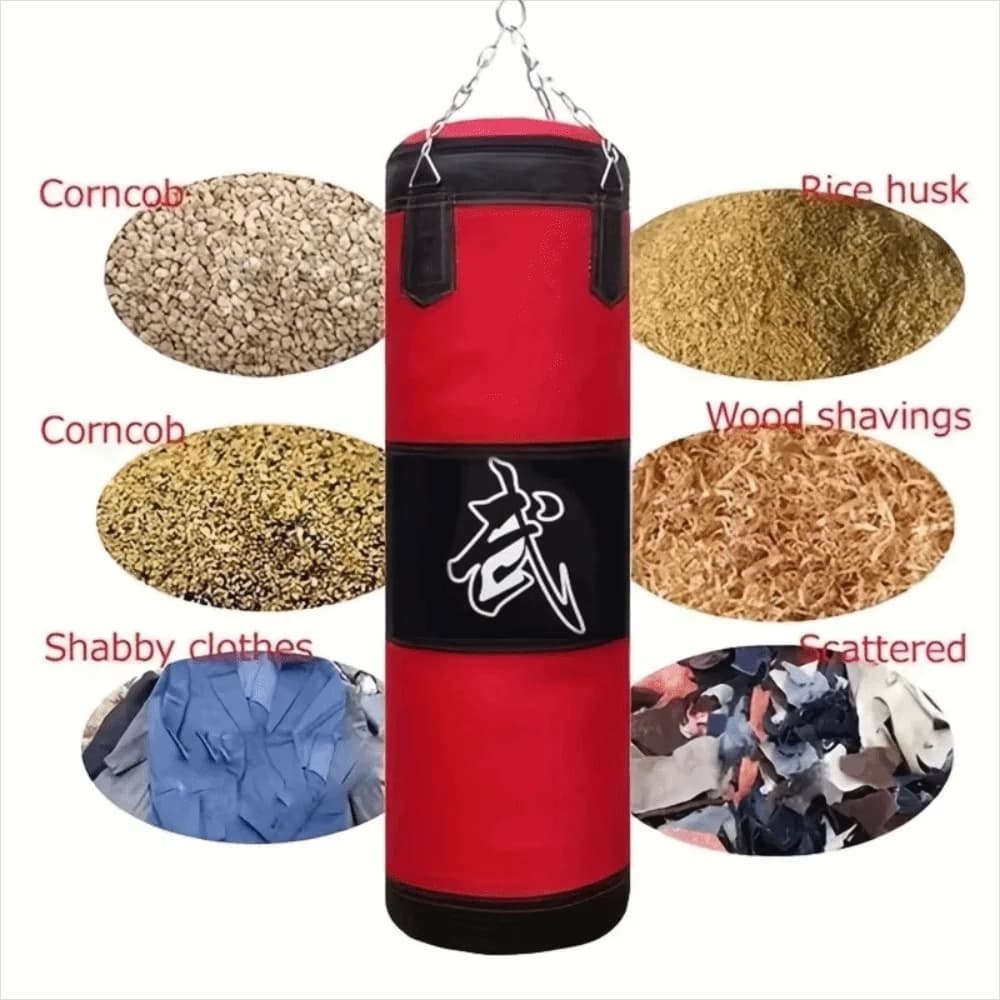 Sacco da Boxe Cavo in Oxford per Allenamento Kickboxing, Sacco da Pugilato da 60/80 cm per Interni