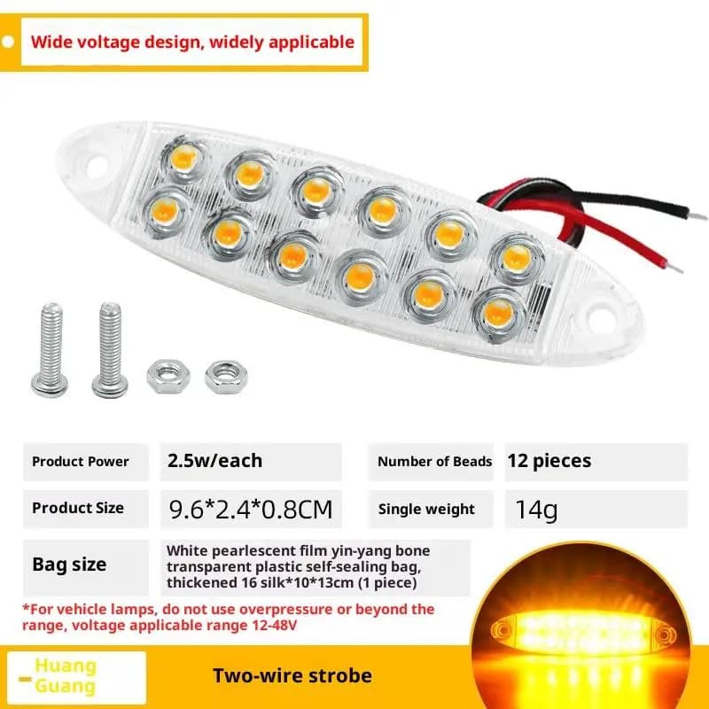 1/2/4 Pieces Light Stroboscopic LED Solar Wireless Waterproof for Motorcycle, Car, Bike, Truck, Signal Light Anti-collision