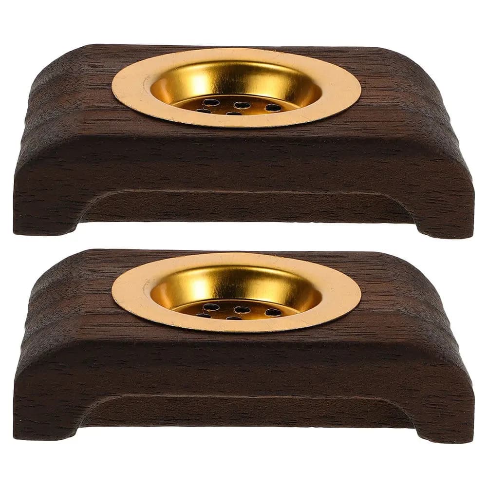 2Pcs Wooden Minimalist Incense Burner for Cones Sticks Bakhoor Charcoal Aesthetic Home Decor Living Room Yoga Meditation