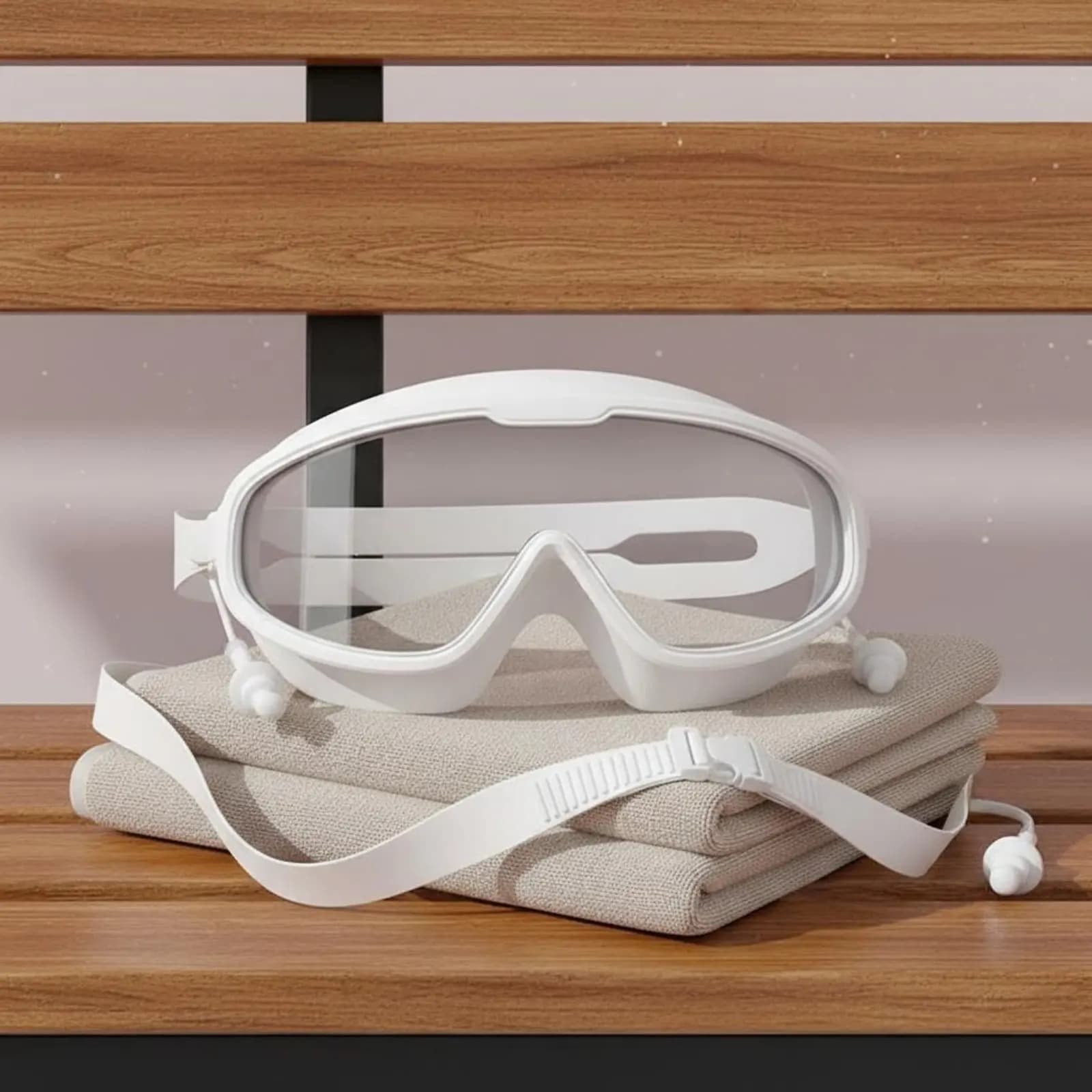 Large Frame Swimming Goggles Waterproof Large Frame Aquatic Goggles for All Genders Diving Goggles Soft Silicone Closure Aquatic