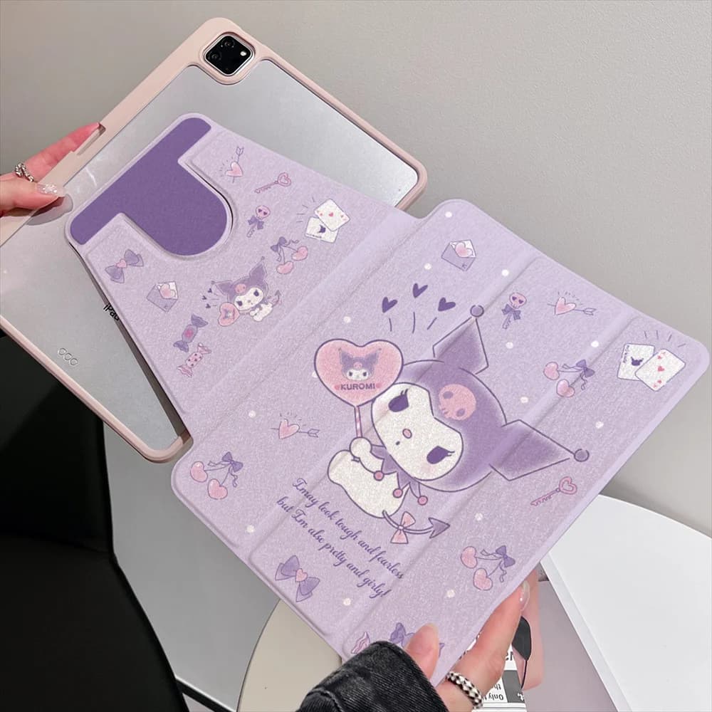 Per iPad Air Pro11 pollici Custodia con supporto per matita Rotazione Cover magnetica Air 5/4 10th 11th 10.2 10.9 9.7 Mini7 6 Kuromi