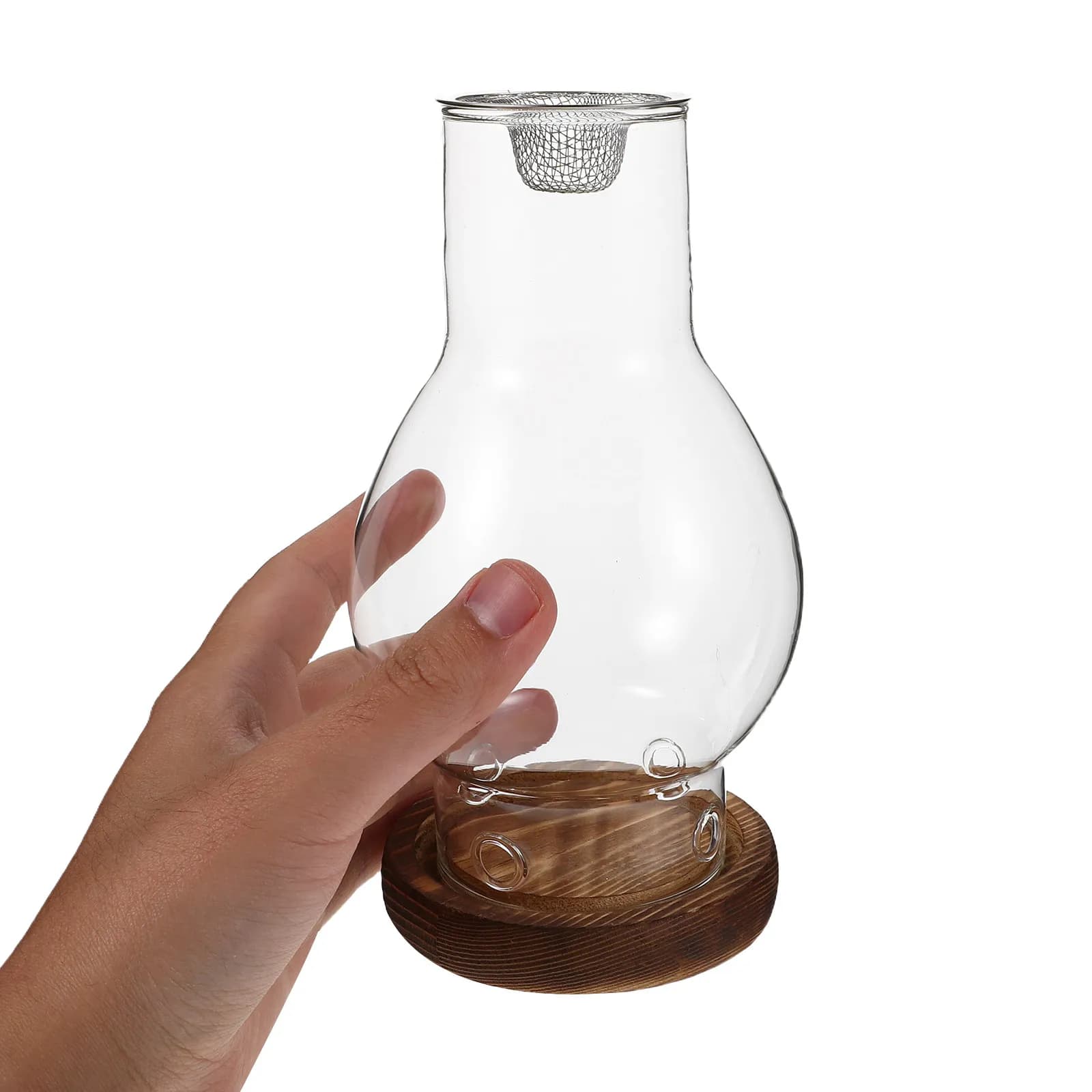 Bruciatore di Trucioli di Legno con Porta Vetro, Diffusore di Aromi, Copertura Trasparente, Base Robusta per Tealight, Luce Calda per Relax