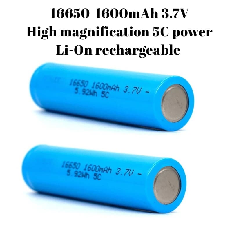 16650 3.7V 1600mAh 5C High Exhaust Rechargeable Li-ion Li-ion Li-ion Li-ion Li-ion Li-ion Li-ion Li-ion Massage Gun Power Cell Water Flosser Electric Tools