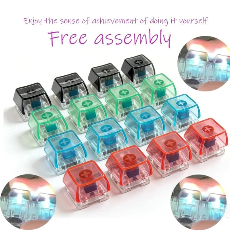 Nuovo Portachiavi LED con Tastiera, Giocattolo Antistress! Clicker Sensoriale in Cristallo per Alleviare lo Stress, Gadget Fidget per Adulti e Bambini!