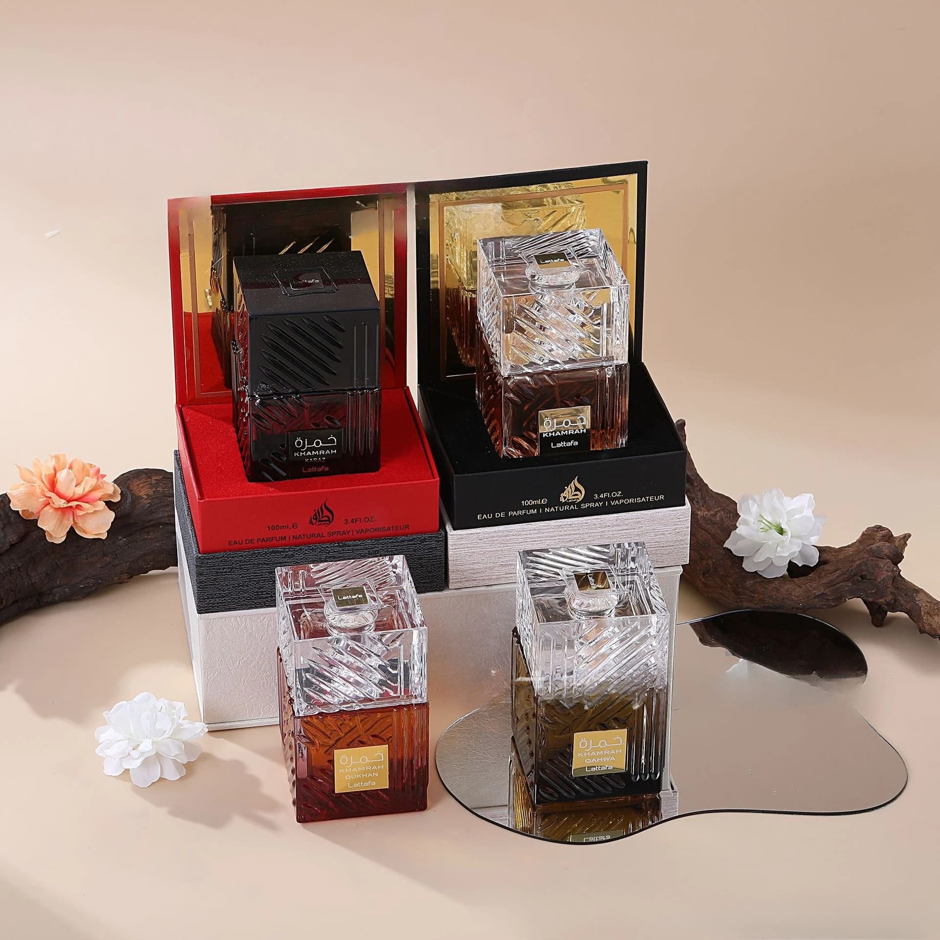 Profumo Arabo Originale Khamrah da 100ml, Fragranza Duratura di Sandalo e Pino, Colonia di Lusso per Uomo, Idea Regalo