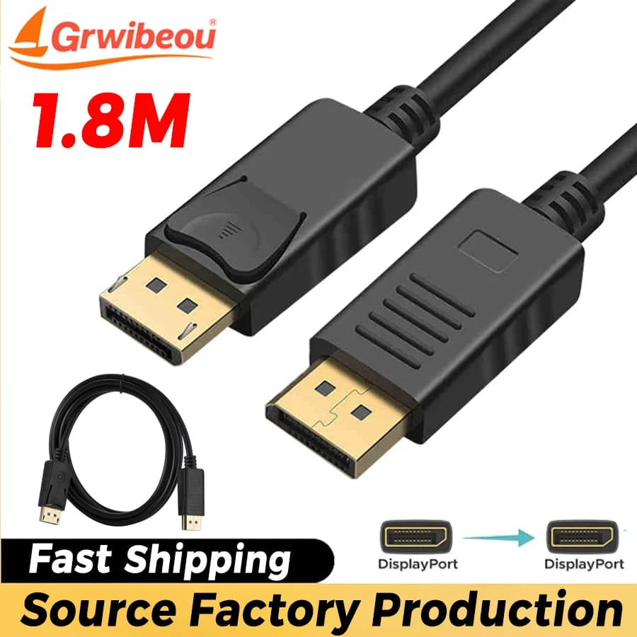 Cavo DisplayPort Grwibeou 1080P da DP a DP per Xiaomi TV, PC Box, Laptop, Monitor, Videogiochi