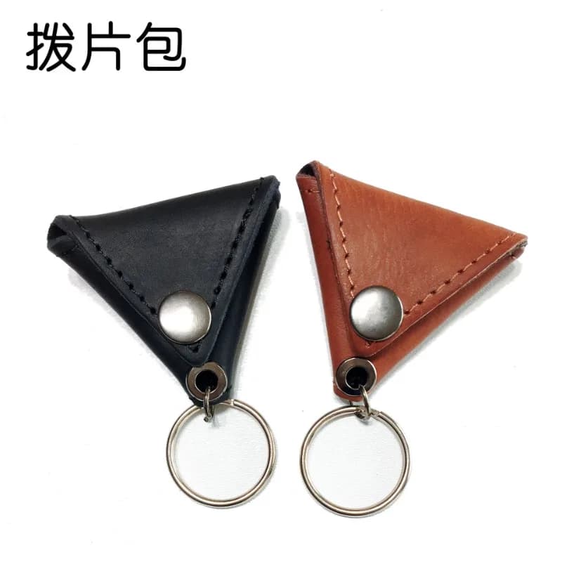 1 pz pelle plettri per chitarra borsa porta triangolo plettro portachiavi custodia tascabile custodia morbida per chitarra Ukulele Pick