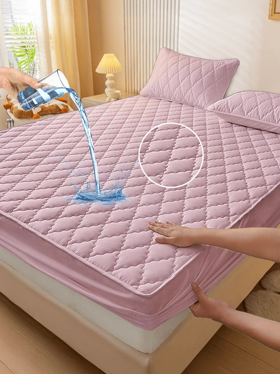 Diamond Grid Fitted Bed Sheet, 30cm Deep, 99×190cm (38.97×74.8 inch), 7 Colors | Waterproof, Soft, Breathable, Wrinkle-Resistant, Snug Fit, Bedding for Bedrooms