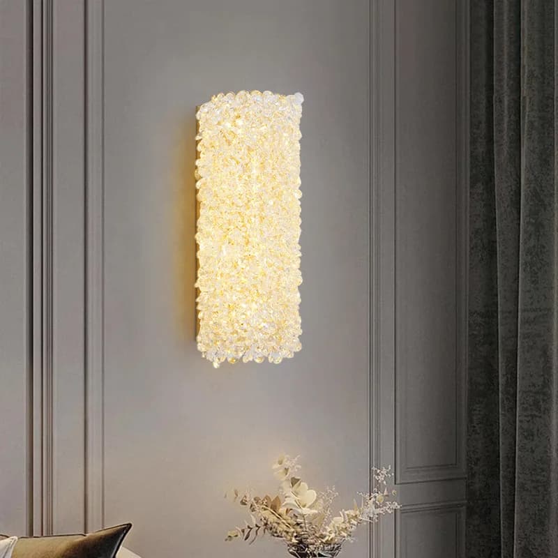 European Luxury Crystal LED Pendant Light Creative Personalized Long Strip Sconces Stair Corridor Villa Entrance Indoor Lighting