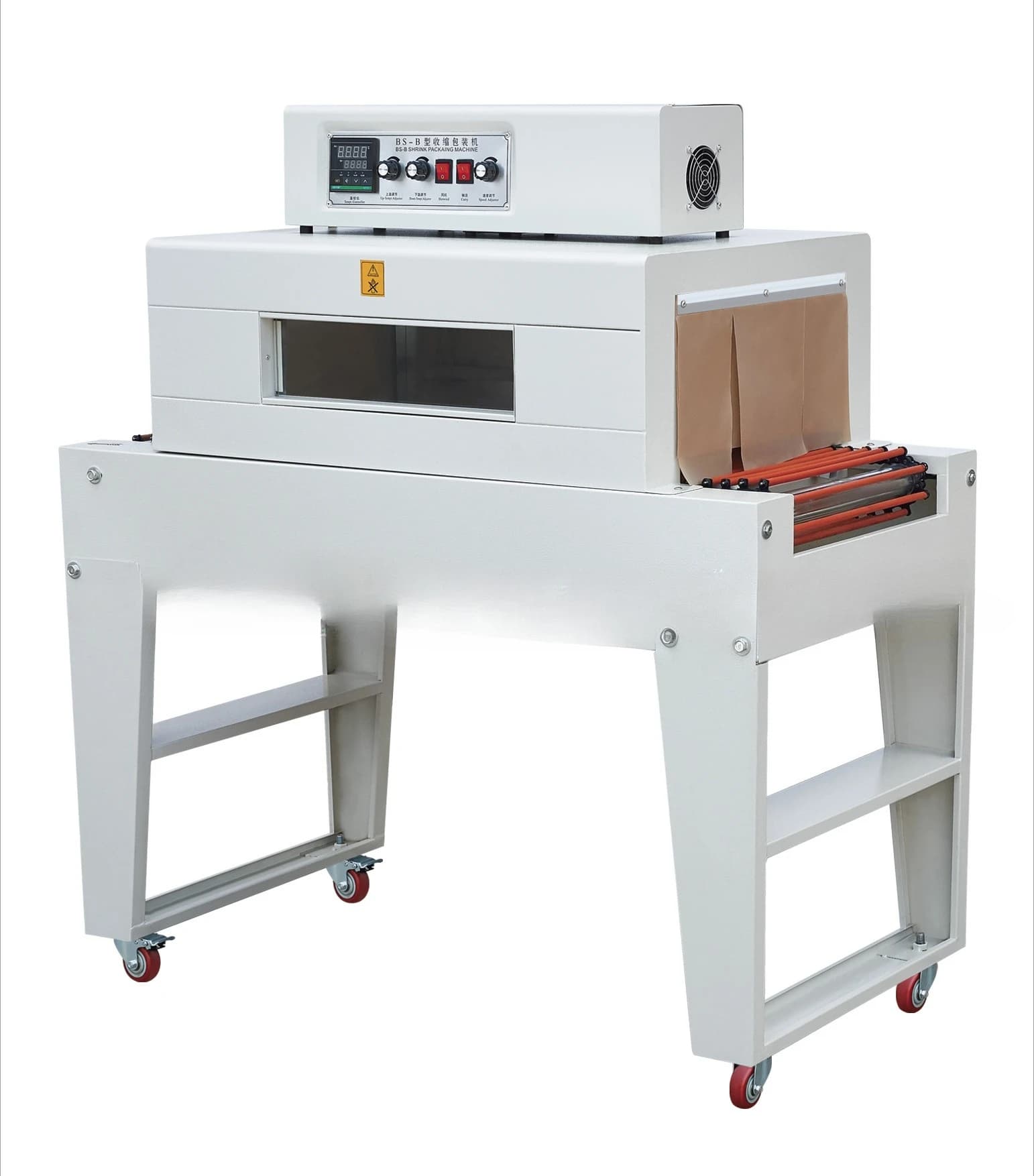 Heat shrinkable packaging machine for mineral water bottles for cosmetic drinks bottles for lunch boxes