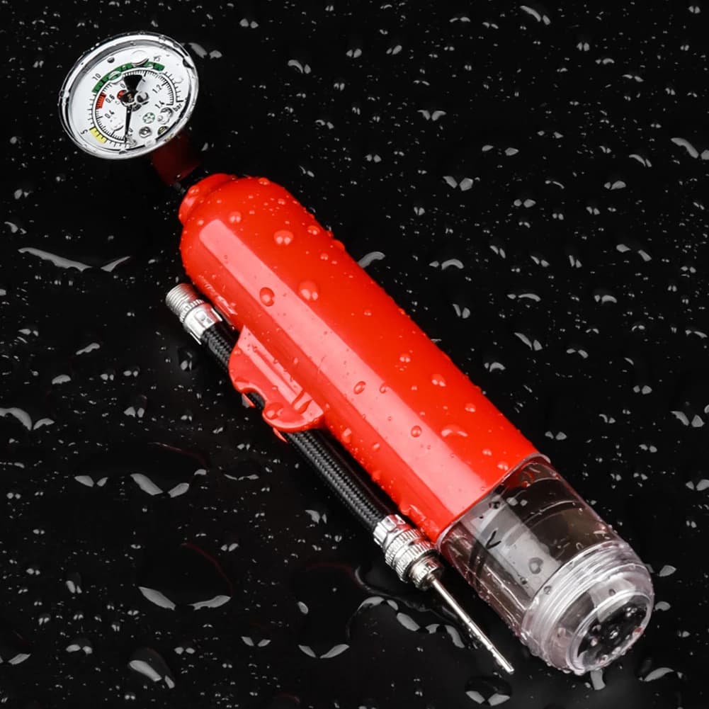 Pompa per bici portatile da 20PSI con manometro Gonfiatore per pneumatici per moto Pompa per pneumatici per bicicletta antipolvere per bici da strada MTB