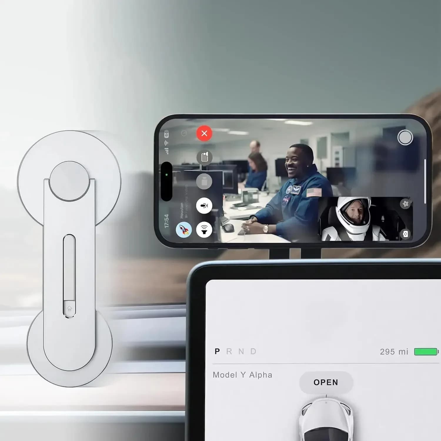 Supporto magnetico per telefono da auto per Tesla Model 3/Y/X/S per Magsafe IPhone 14 13 12 staffa di espansione in metallo supporto laterale per schermo del Laptop