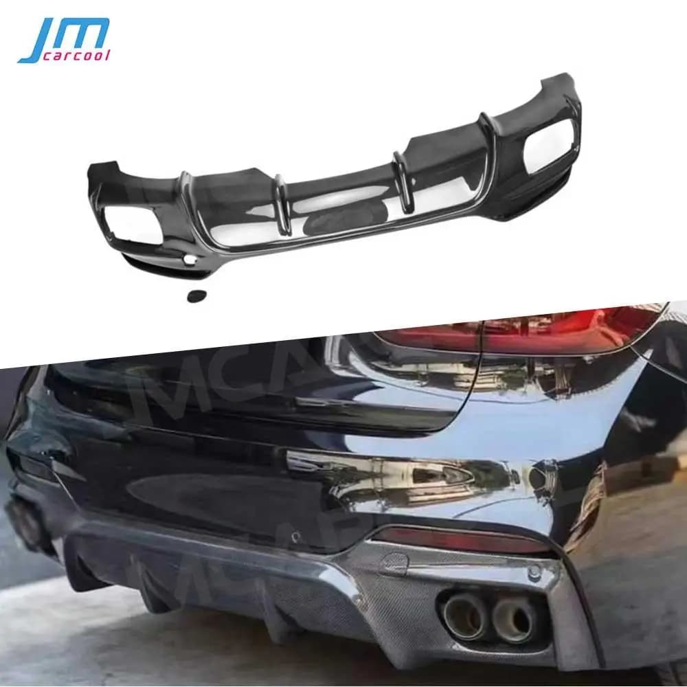 Diffusore Posteriore in Fibra di Carbonio per BMW X6 F16 M Sport 2015-2019, Protezione Paraurti Posteriore, Accessori Auto